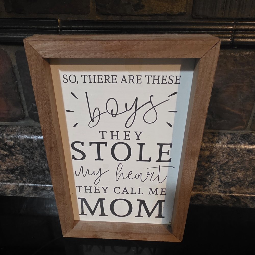 Wooden Framed Wall Art with Heartfelt Quote